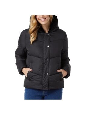 32 Degrees Heat Women’s Black Hooded Puffer Jacket